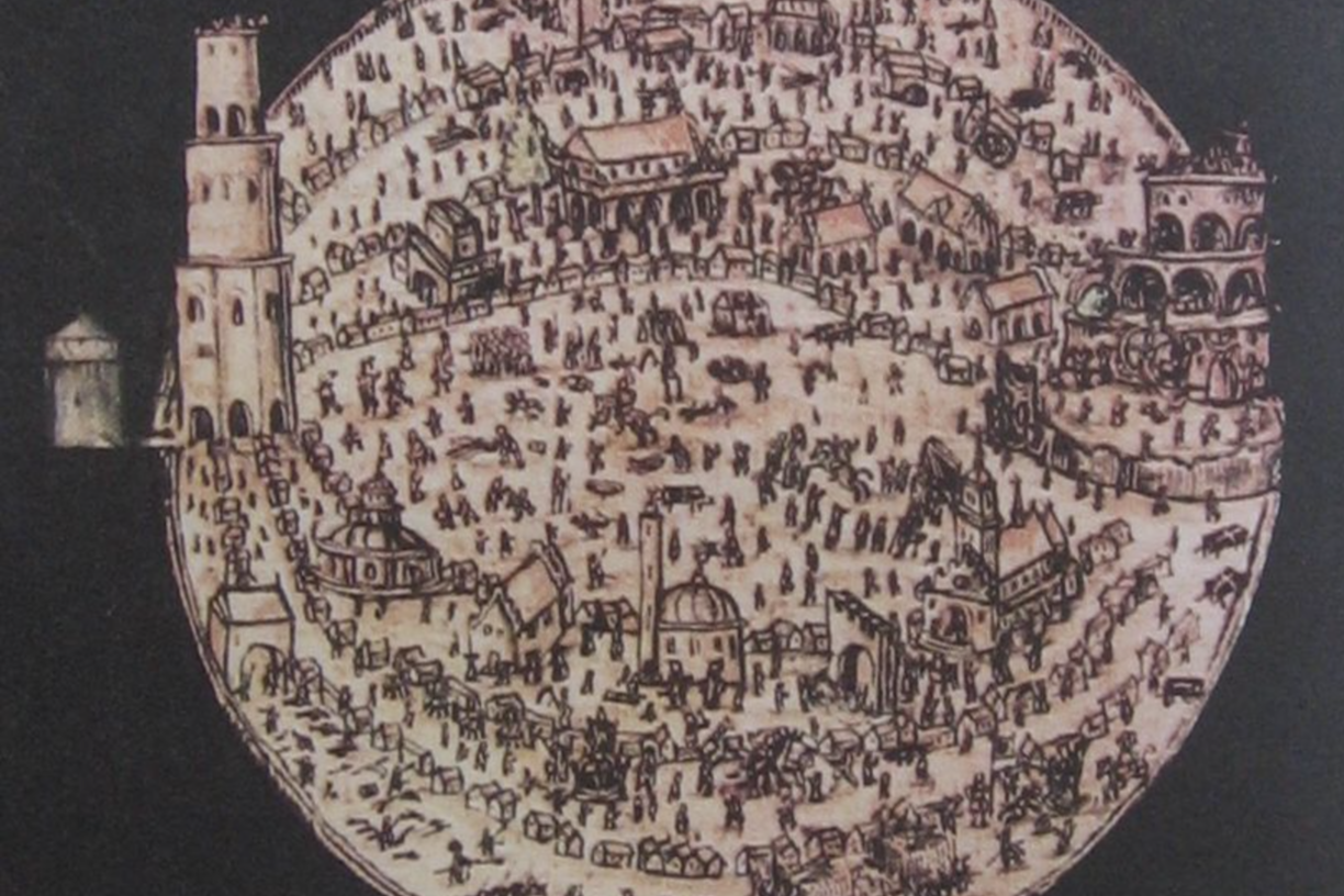 Úvodní obraz města Labyrint spojovaný s Janem Amosem Komenským.