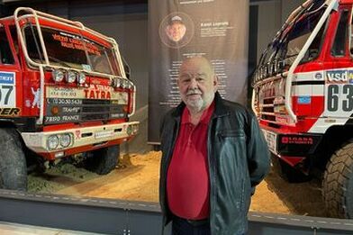 Karel Loprais v Muzeu nákladních automobilů Tatra